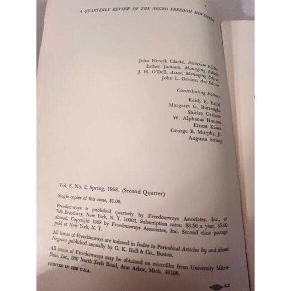 Freedomways, Vol. 8, No. 2 (Spring 1968) Vintage collectible - Picture 6 of 11